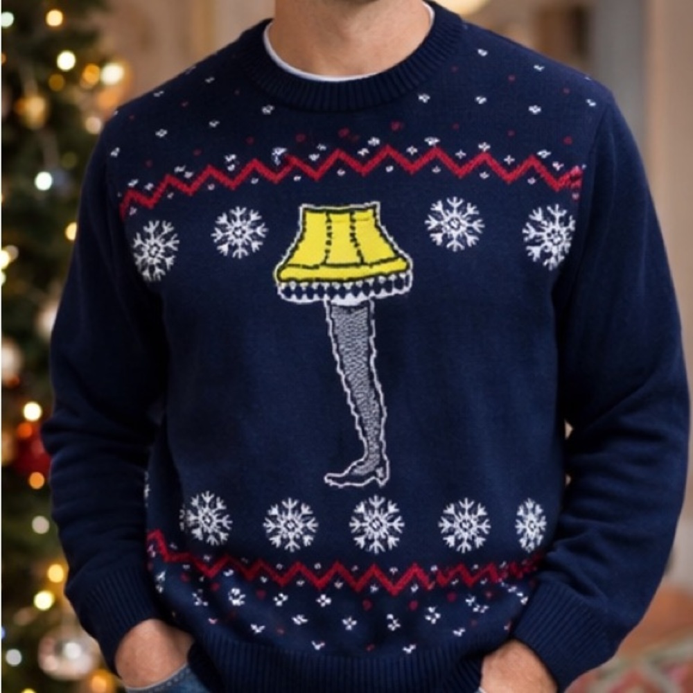 A Christmas Story Leg Lamp Sweater Holiday Party Ugly Cute Small